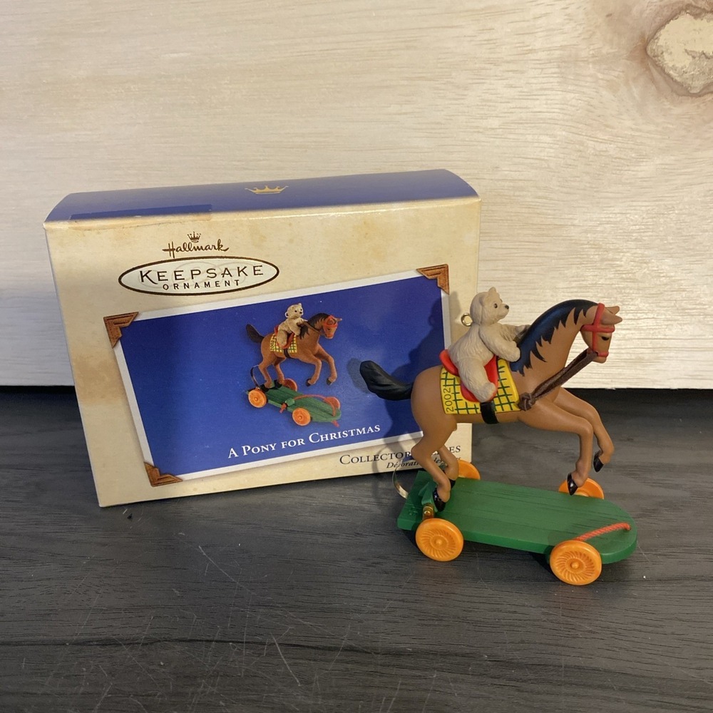2002 Hallmark Keepsake "A Pony For Christmas" #5 in Series